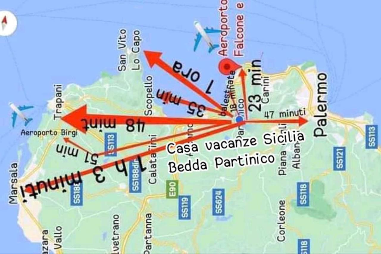 Casa Vacanze Sicilia Bedda ปาร์ตินิโก ภายนอก รูปภาพ